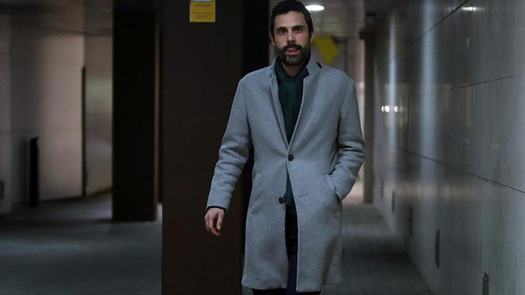 Roger Torrent, anoche tras conocerse su candidatura a la presidencia del Parlament