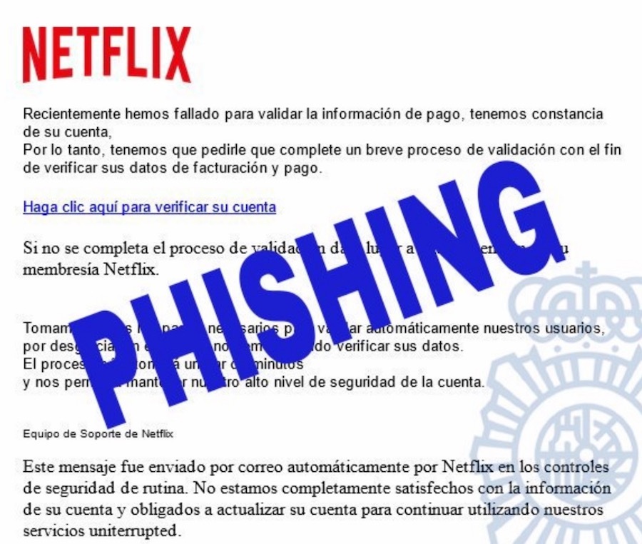 netflix phishing