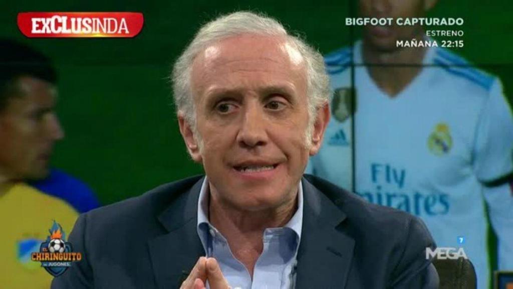 Inda, en El Chiringuito. Foto: Twitter (@elchiringuitotv)