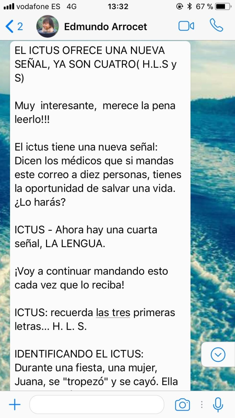 Estracto del mensaje de Edmundo.
