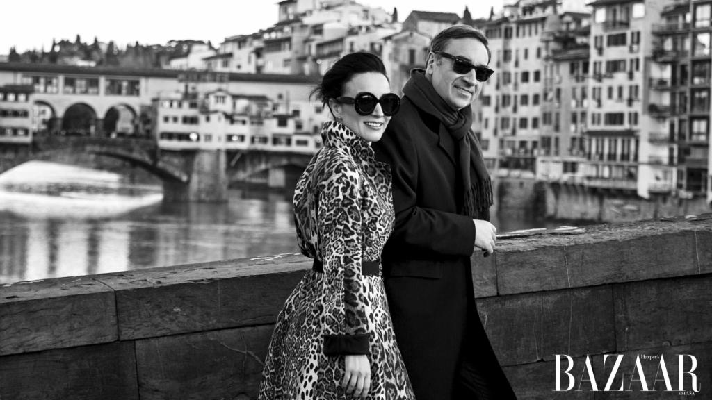 Cruz y Pedro J. junto al puente Vecchio de Florencia.