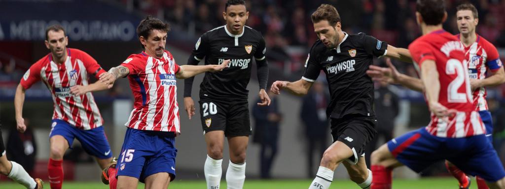 Imagen del Atlético de Madrid - Sevilla de Copa del Rey.