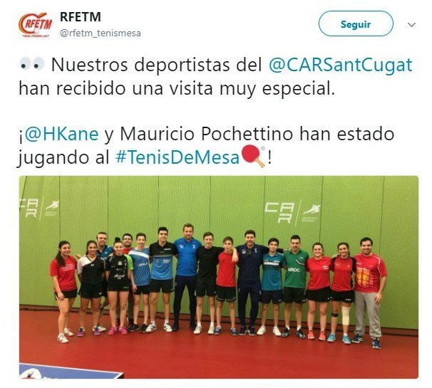Kane y Pochettino se pasan al tenis de mesa