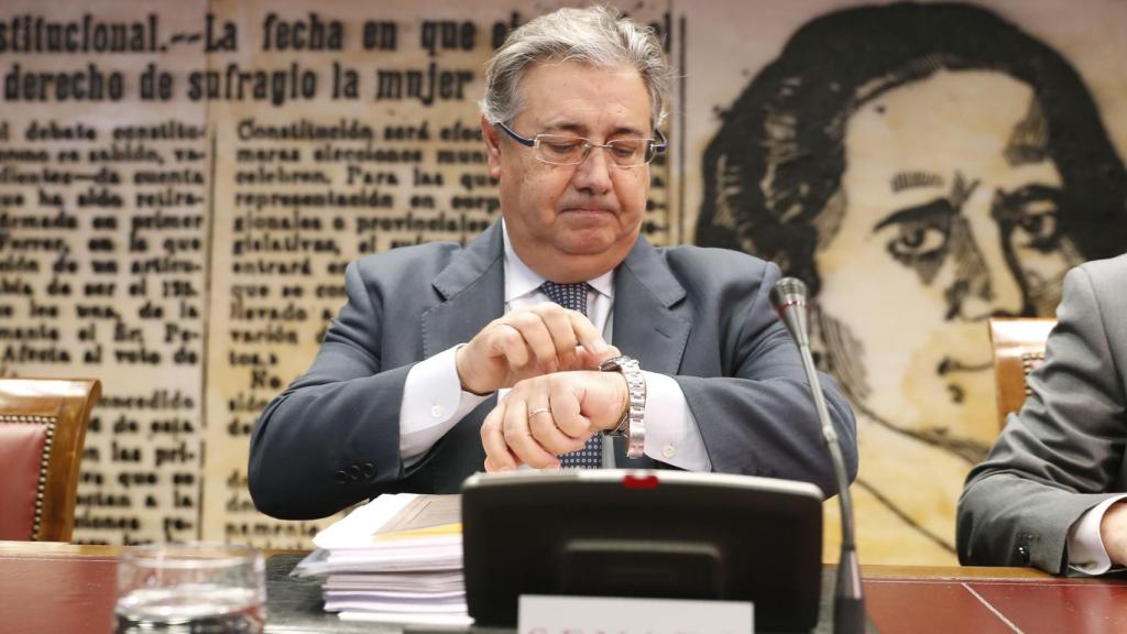 El ministro del Interior Juan Ignacio Zoido a su llegada a la Comisión de Interior del Senado.