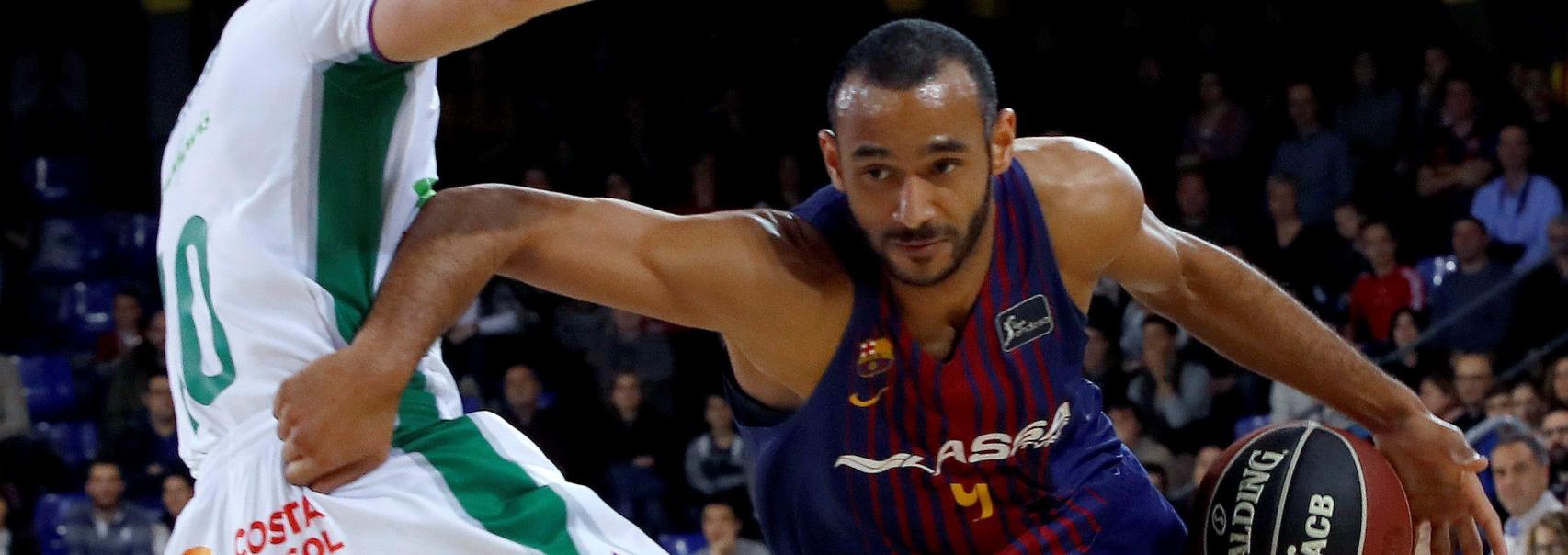 Imagen de un partido del Barcelona de baloncesto.