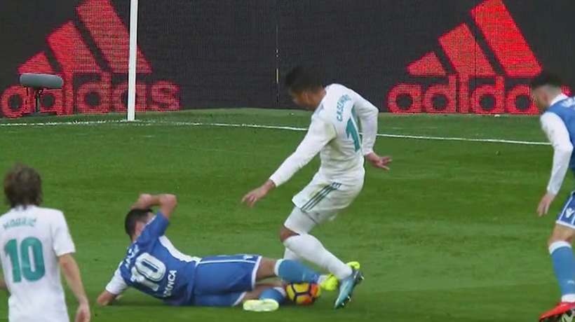 La brutal entrada de Andone sobre Casemiro sí tuvo suficiente castigo