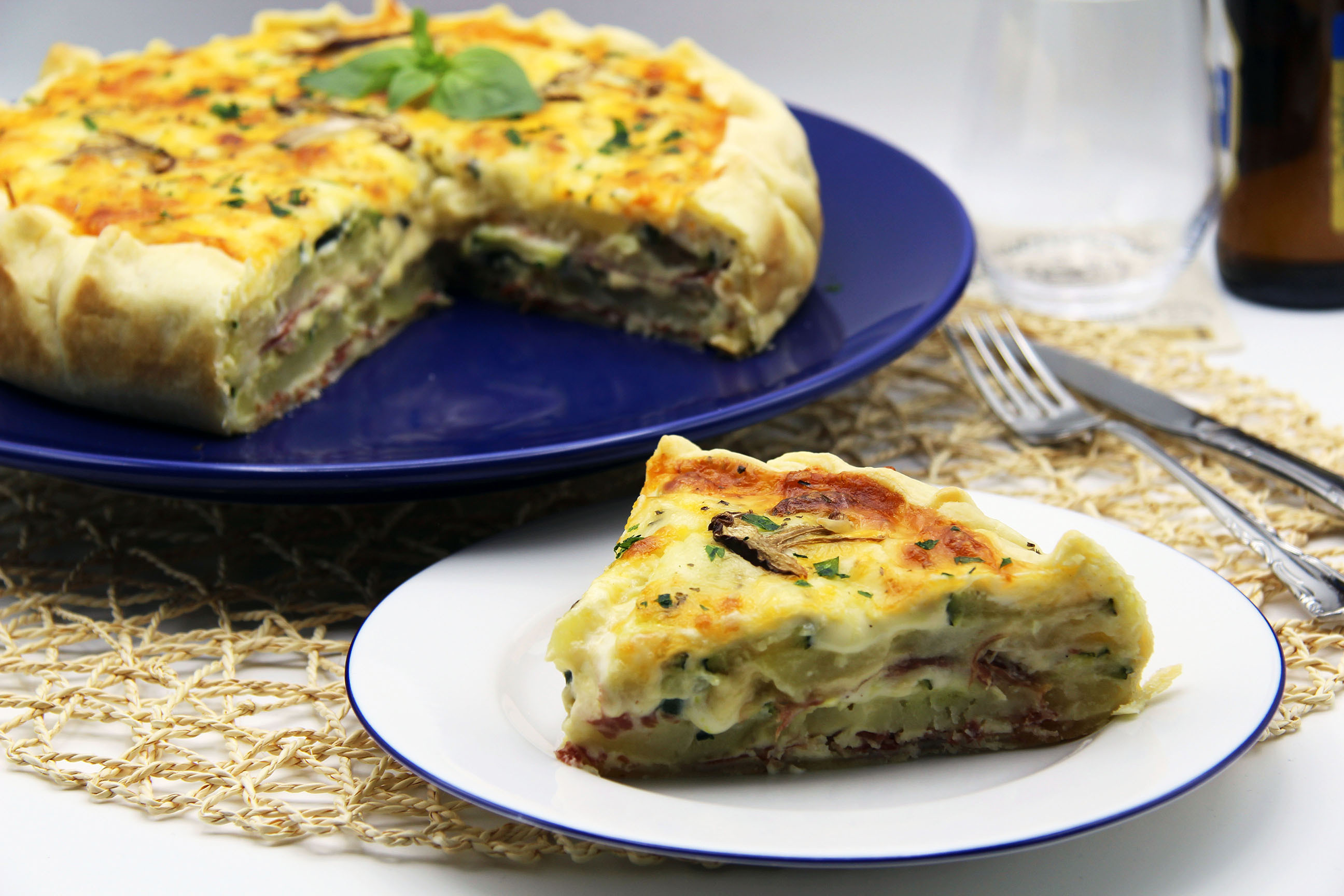 PASTEL DE PATATA Y CALABACIN AL HORNO Servir
