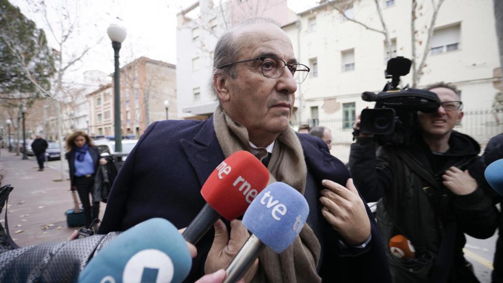 Francis Franco en la entrada al juicio en los juzgados de Teruel. Gtres.