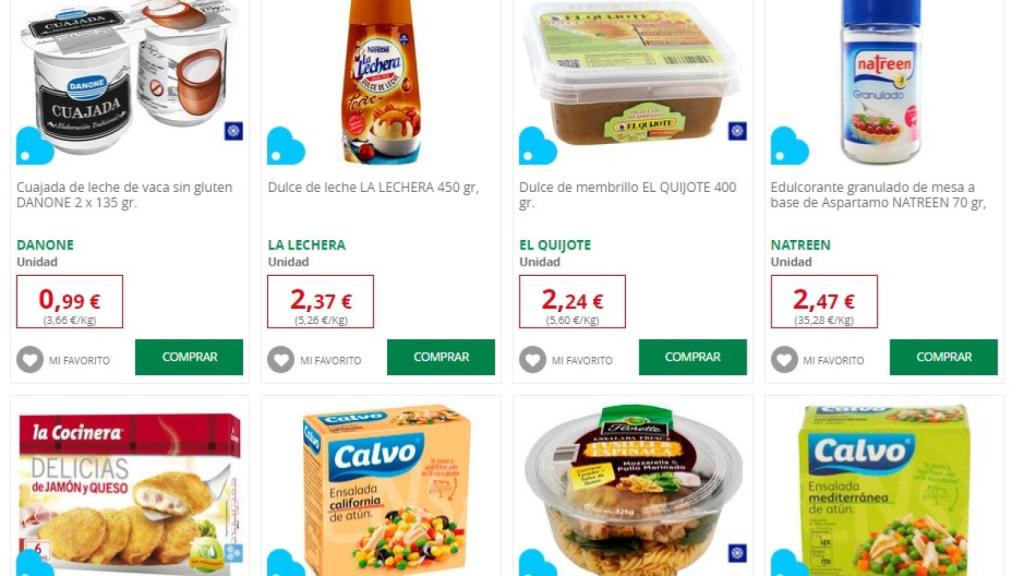 Algunos de los productos de la Selección Azul.