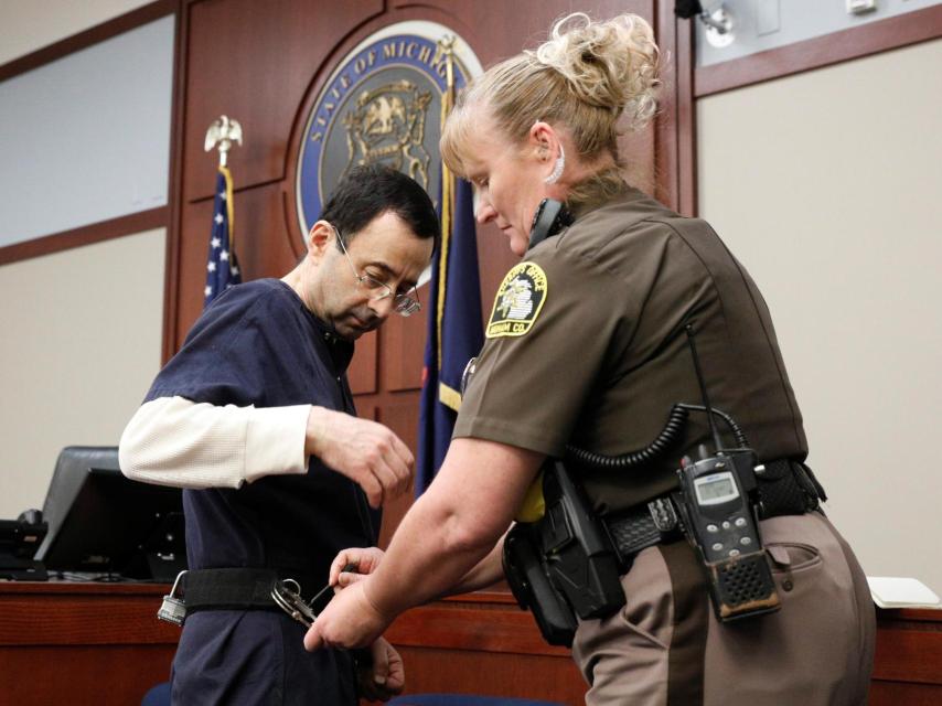 Larry Nassar durante el juicio.