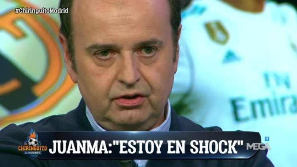 Juanma Rodríguez en El Chiringuito. Foto: Twitter (@elchringuitotv).