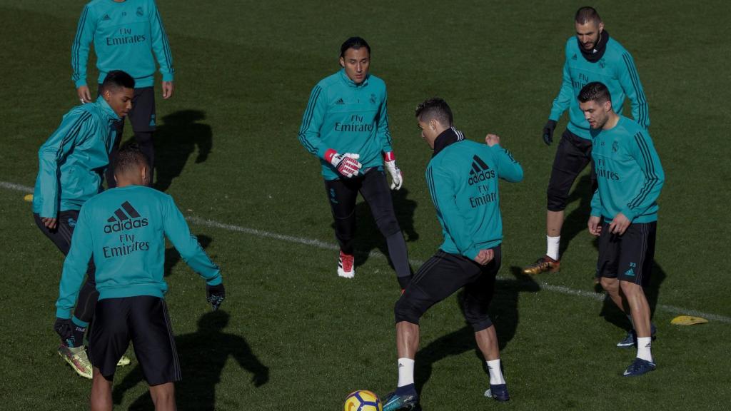 Entrenamiento del Real Madrid, que afronta ahora una 'mini pretemporada'.