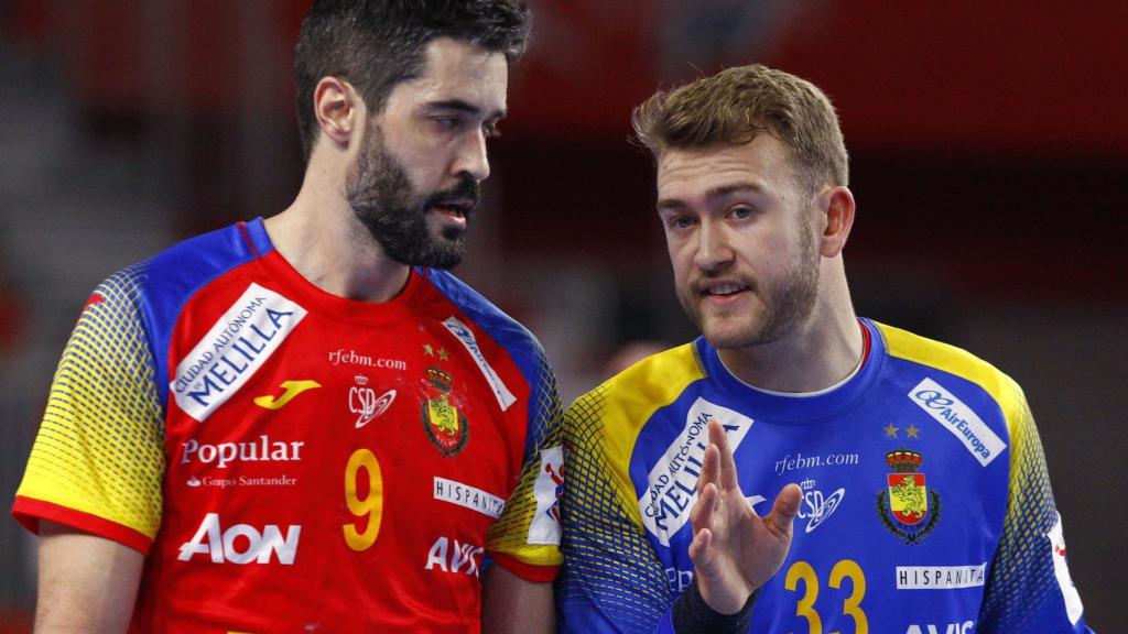 Raúl Entrerríos y Pérez de Vargas, durante el Europeo.