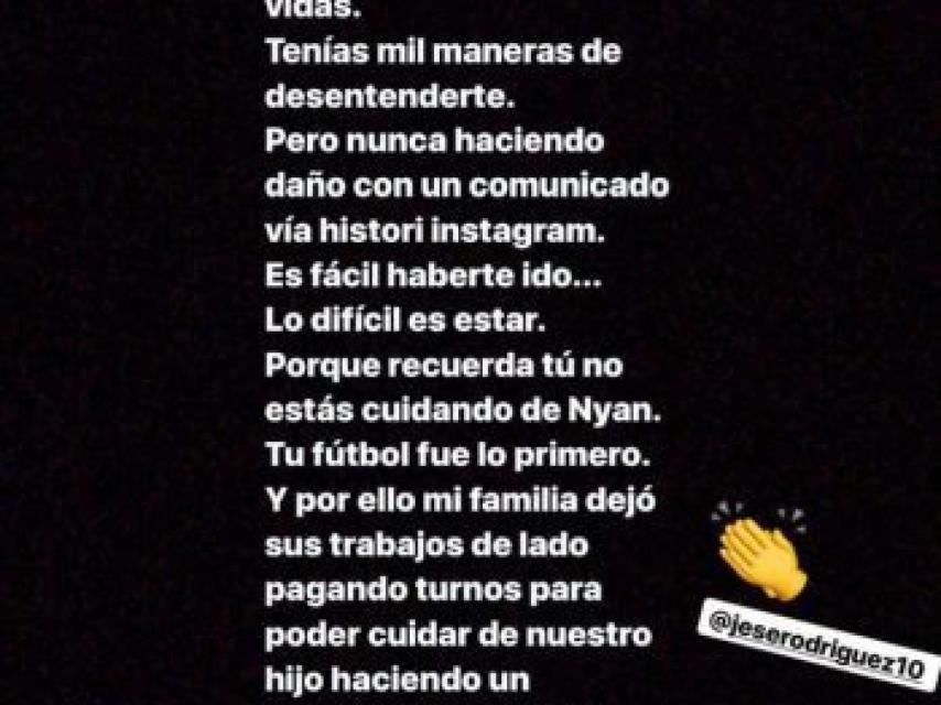 Comunicado de Aurah Ruía vía Instagram.