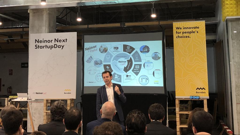 Juan Velayos, consejero delegado de Neinor, en la fase final de elección de 'startups'.