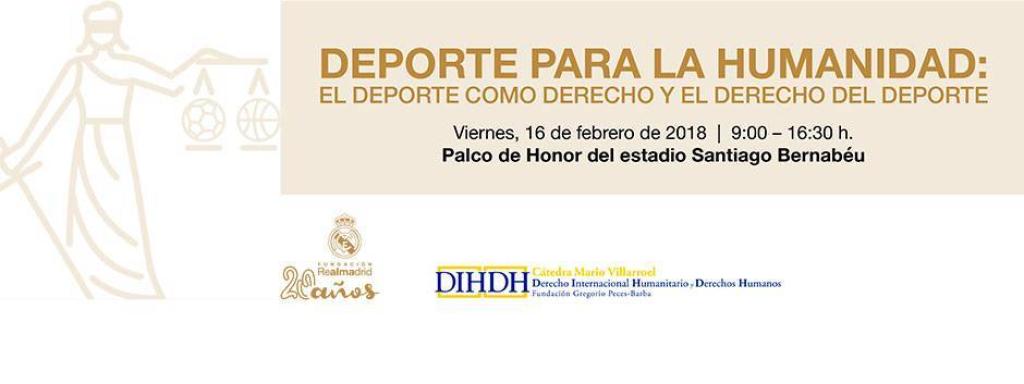 Cartel de la jornada organizada por la Fundación del club blanco.