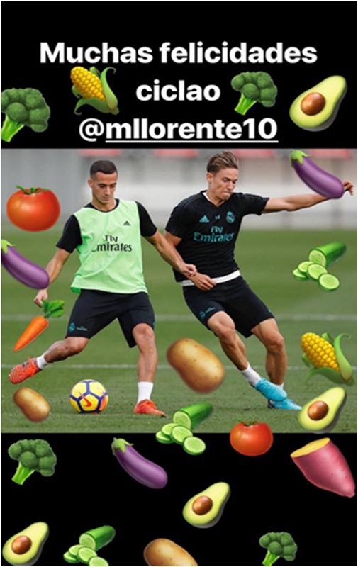 Felicitación de Lucas Vázquez