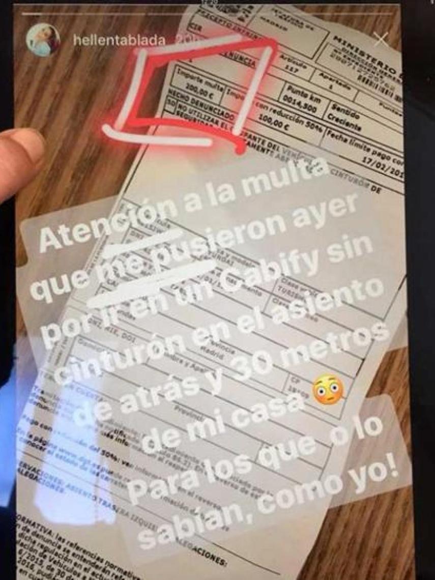 Stories del perfil de Elena Tablada.