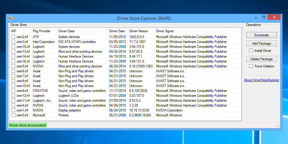 driver store explorer eliminar drivers controladores windows