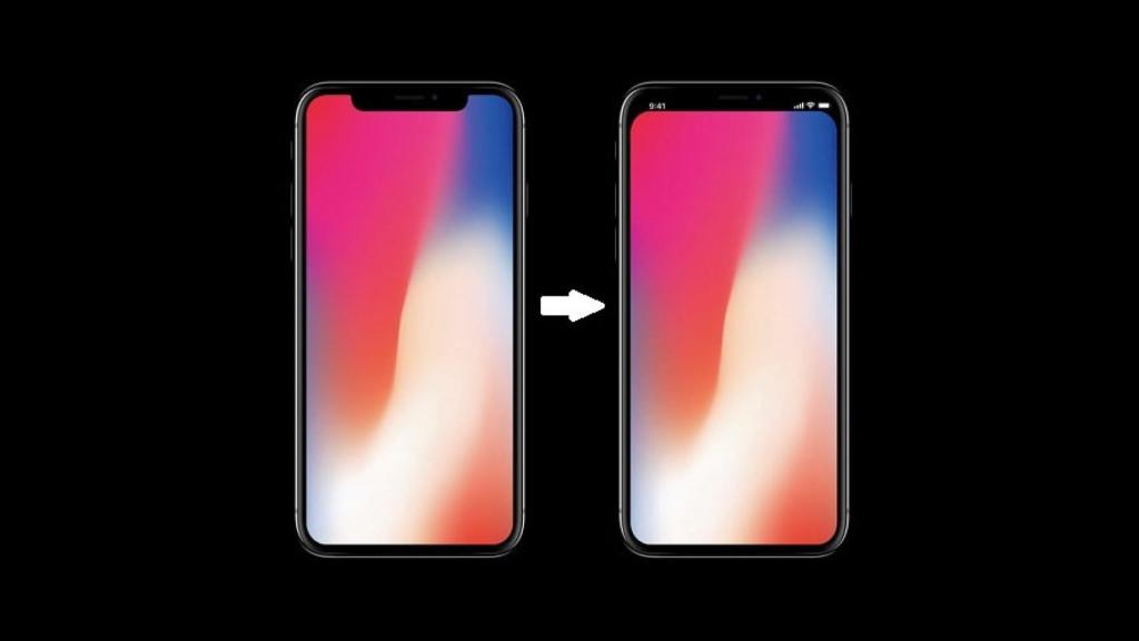 remover eliminar personalizar notch iphone x