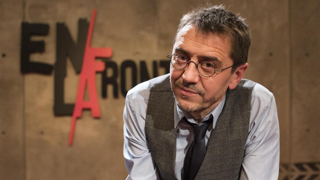 Juan Carlos Monedero en el plató de 'En la frontera'.