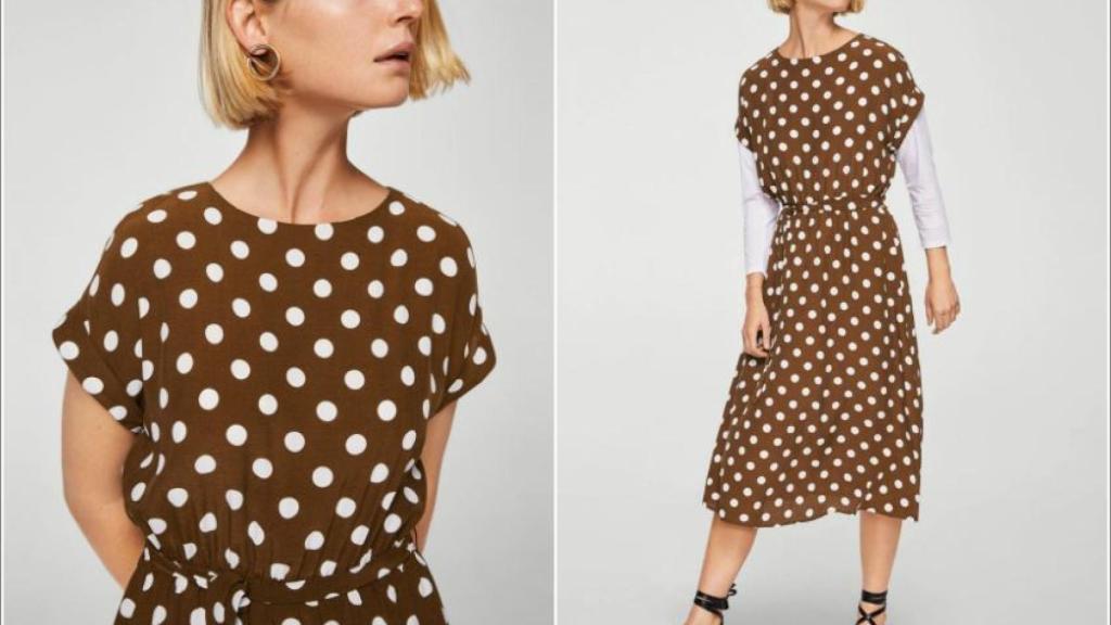 El vestido de lunares en Mango.