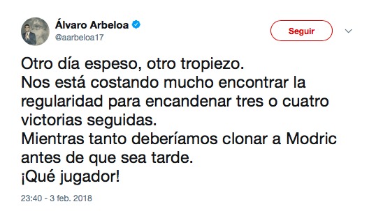 Arbeloa pide que el Madrid sean '11 Modrics'