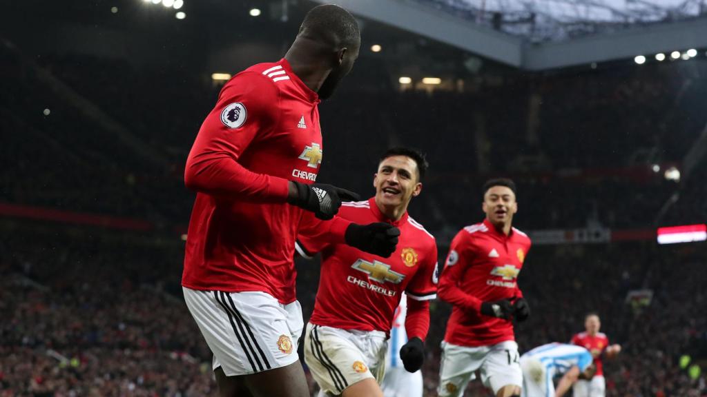 Lukaku celebra su gol contra el Huddersfield.