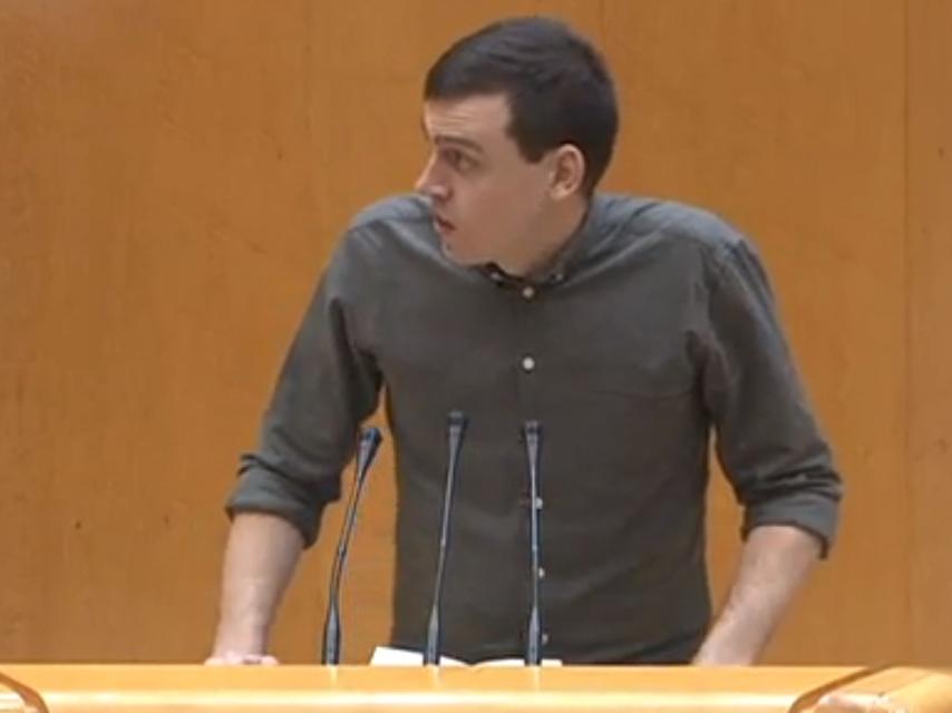 El senador de Unidos Podemos Ferrán Martínez. Joven.