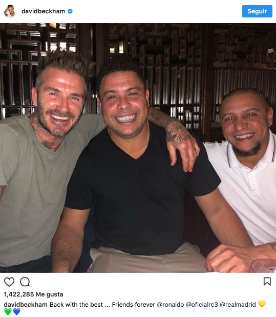 El bonito reencuentro de Los Galácticos en Londres