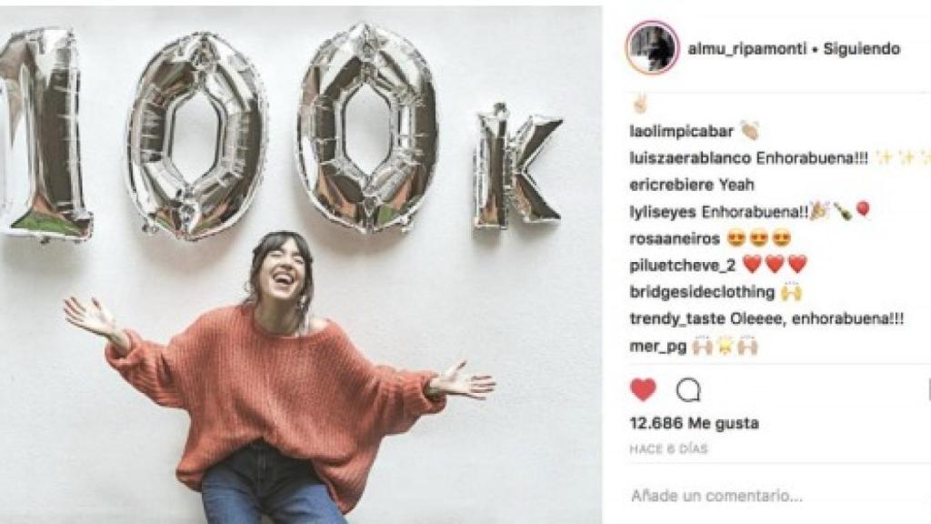 Uno de los post de Instagram de la falsa influencer.