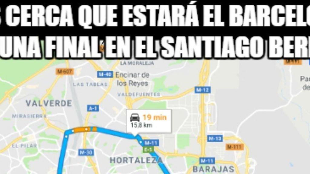 Meme sobre la sede de la final de la Copa del Rey. Foto: memedeportes.com