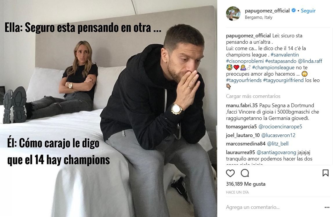 El meme más popular sobre San Valentín y la Champions
