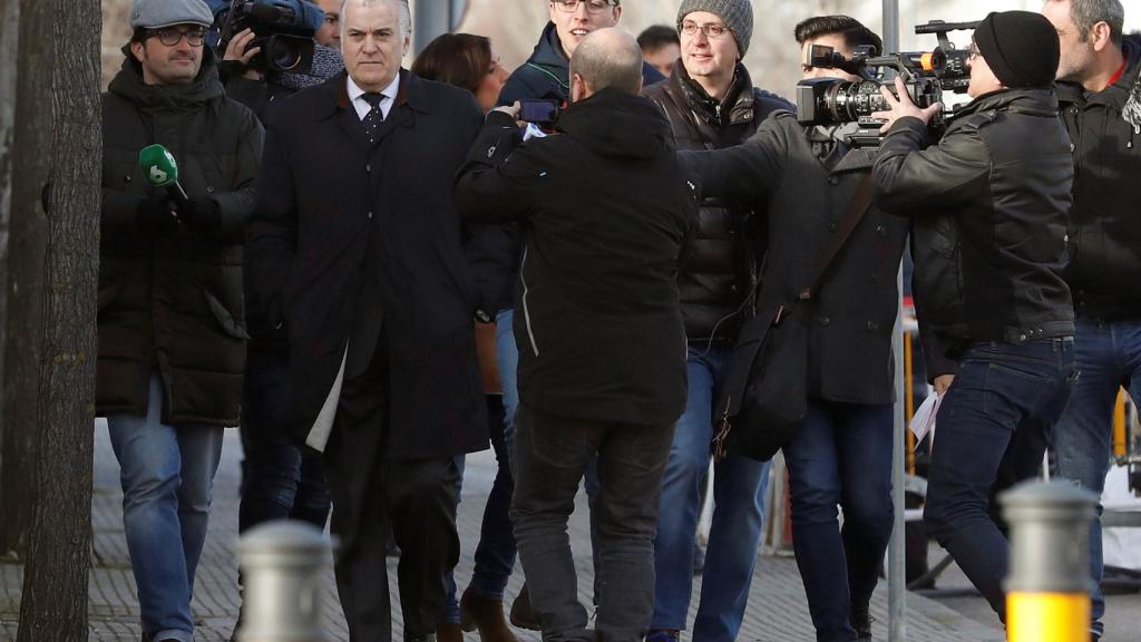 Luis Bárcenas a su llegada a la Audiencia Nacional