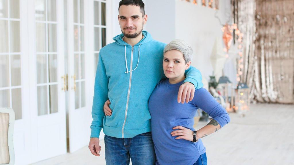 Yulia Savinovskikh y su marido. Foto: Vkontakte