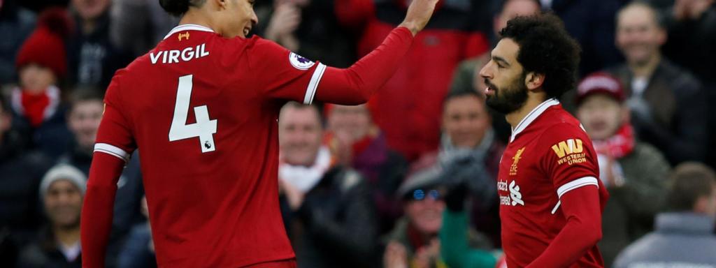 Jugadores del Liverpool en un partido.