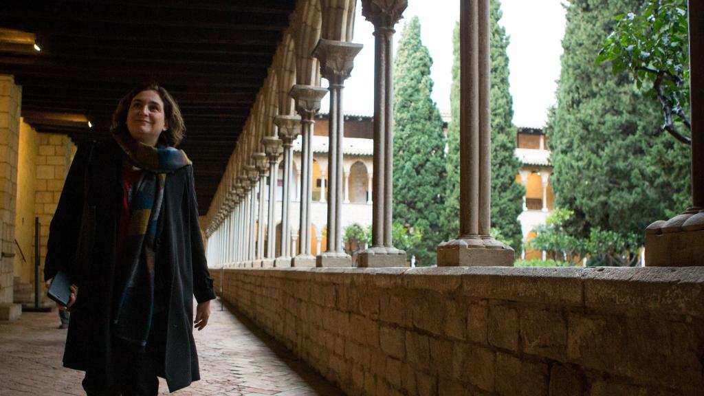 Colau, en el monasterio de Pedralbes.