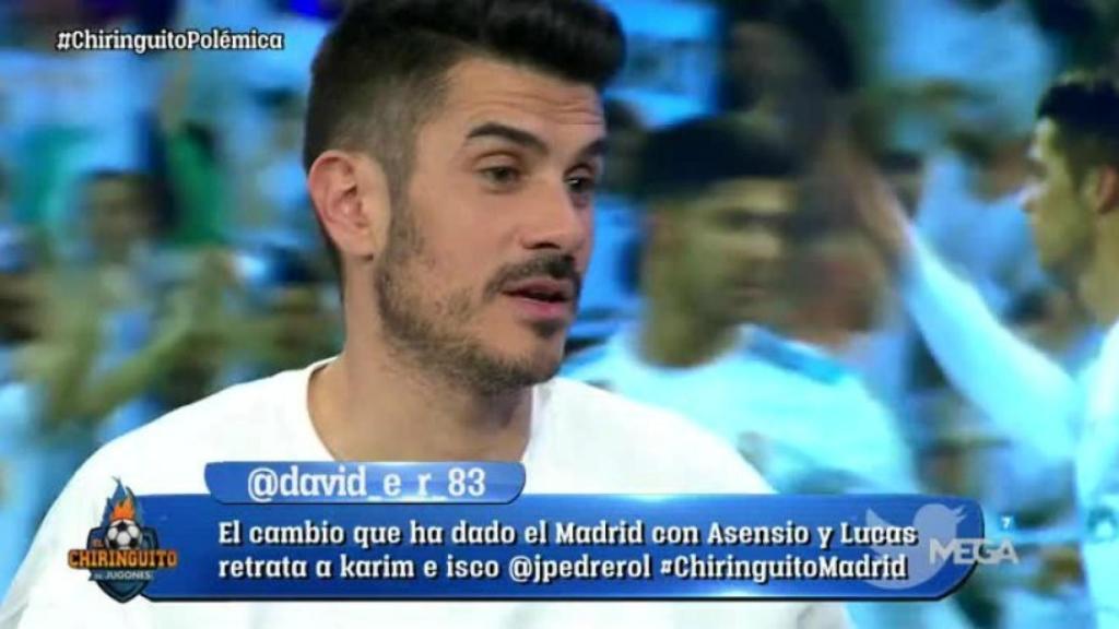 Álvaro Benito en El Chiringuito. Foto: Twitter (@elchiringuitotv)