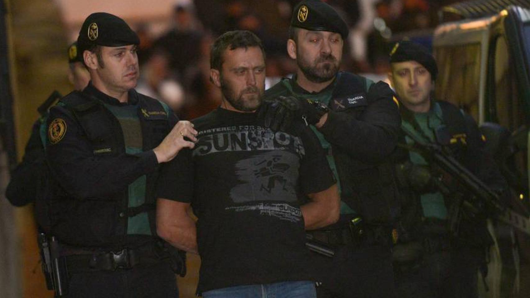 Igor el Ruso a su salida de los juzgados de Alcañiz (Teruel).