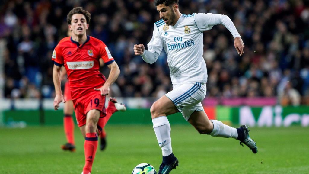 Marco Asensio, en el último partido de Liga ante la Real Sociedad.