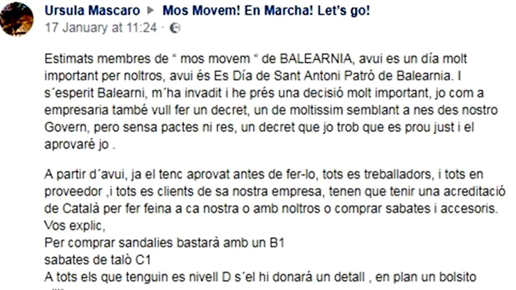 Publicación con el anuncio del primer decreto de Balearnia.