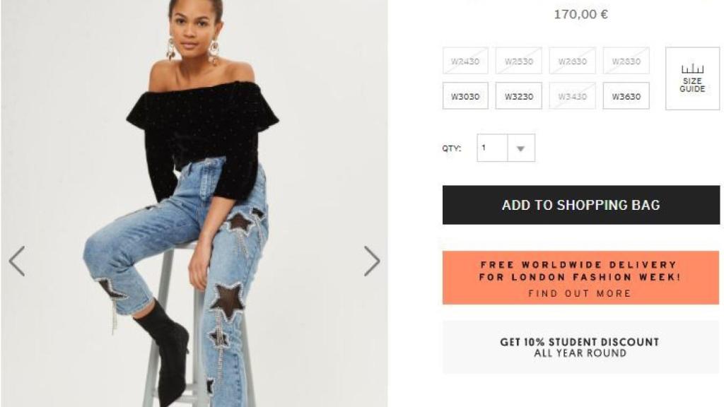 Moto Bleach Diamante Star Jeans.