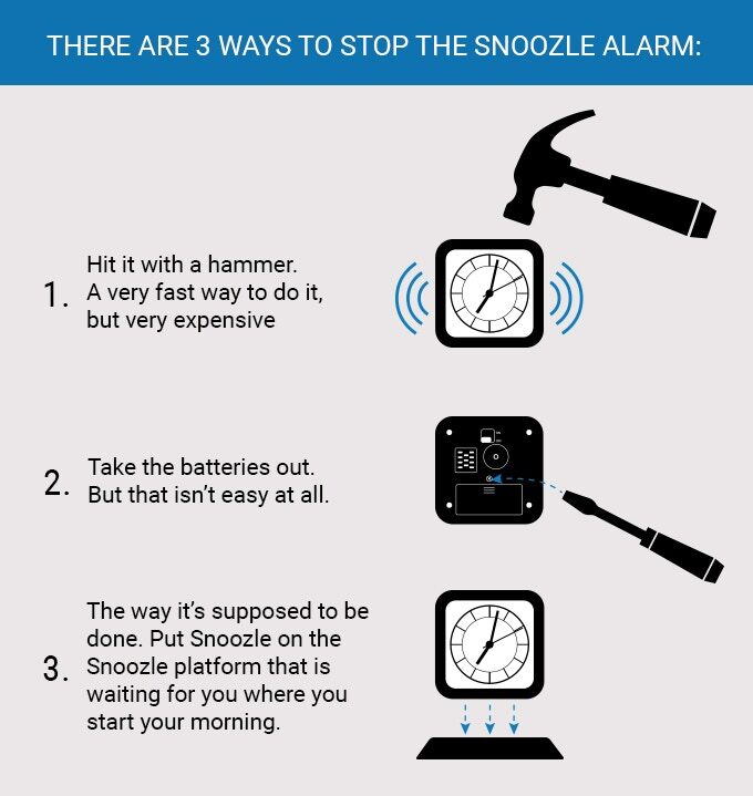 despertador snoozle levantarte para apagarlo