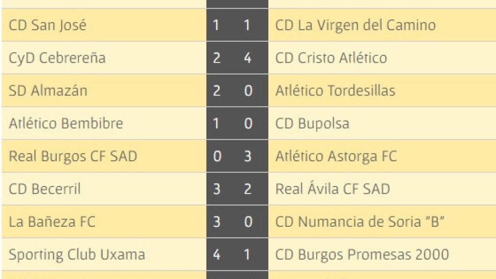 tercera resultados 26
