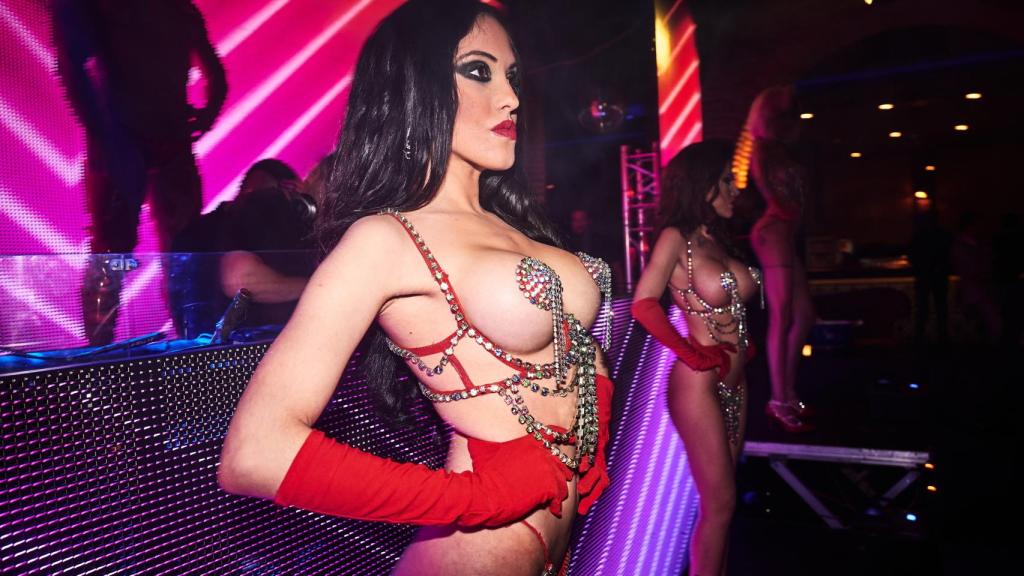 Una bailarina de la fiesta de Olivia Valère.