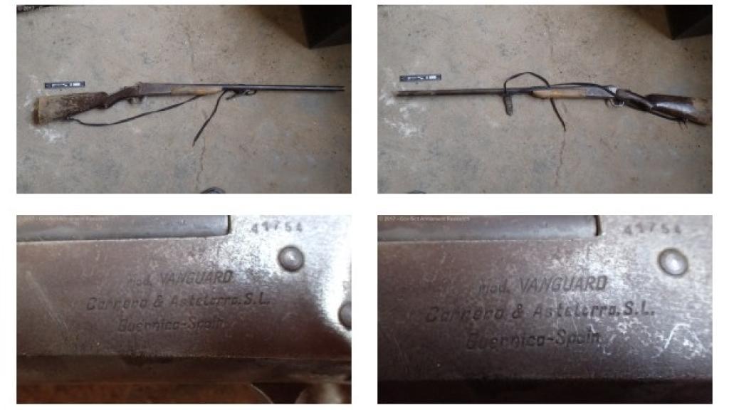 El arma fabricada por Carrero y Astelarra, requisada por el ejército del YPG kurdo.