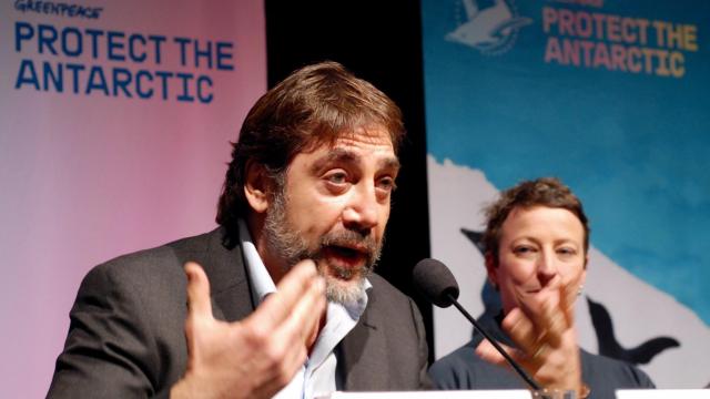 Bardem toma la palabra en defensa del Océano Antártico