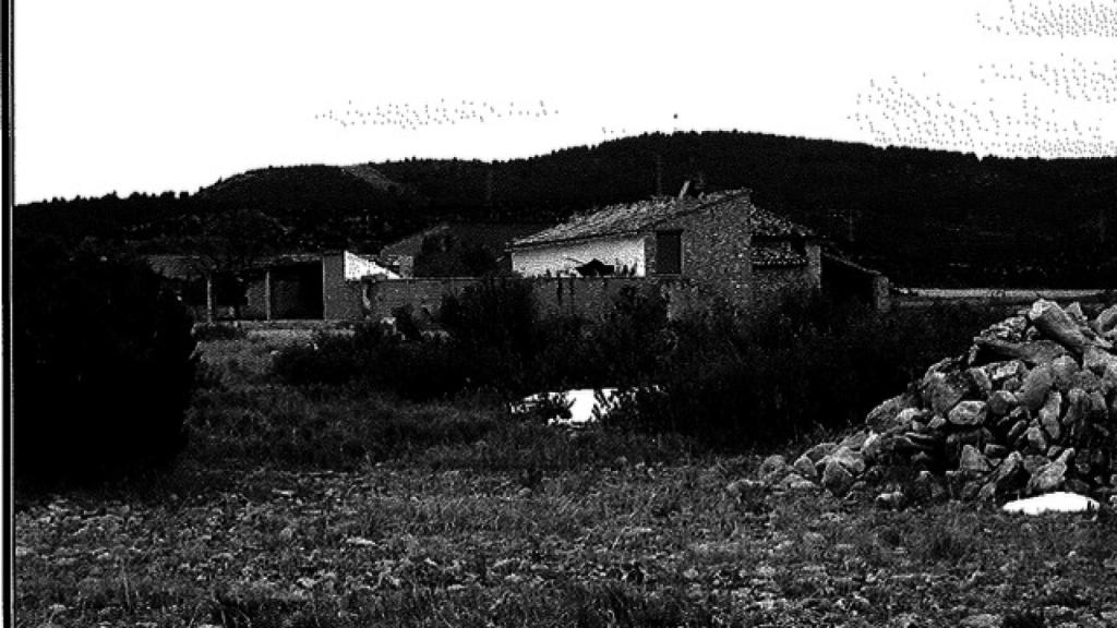 La finca de Andorra (Alcañiz) donde está situado el corral abandonado.