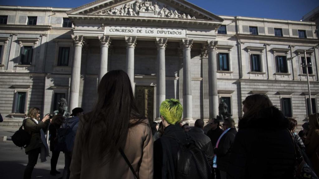 El colectivo trans a las puertas del Congreso para entregar su ley