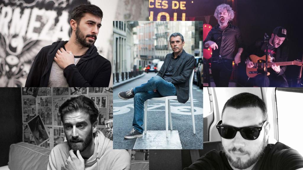 Rayden, León Benavente, Iván Ferreiro (en el centro), Juancho Marqués y Nega.